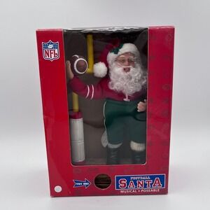 1999 NFL Holiday Creations Football Santa – Musical & Poseable Figure – Giants –
